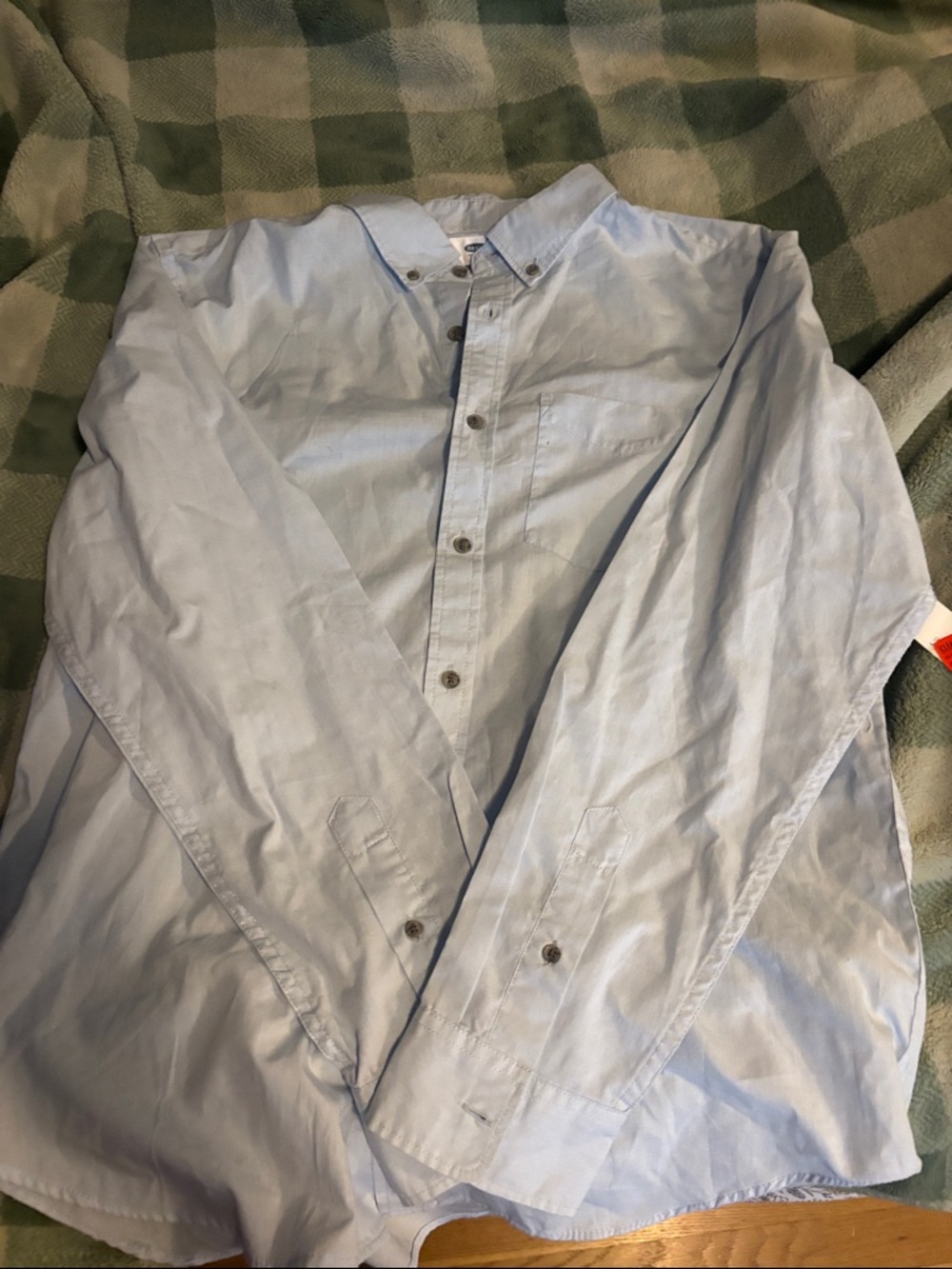 Old Navy Pale Blue Men's Button-Up Dress Shirt